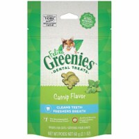 Greenies 428249 2.1 oz Feline Adult Dental Cat Treats, Catnip Flavor