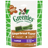 Greenies™ Large Limited Edition Gingerbread Flavor Dental Dog Treats Perspective: Main