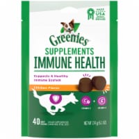Greenies Immune Health Chicken Dog Supplements Antioxidant Blend of Vitamin C & E Adult Soft Chews