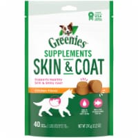 Greenies Skin & Coat Chicken Flavor Food Supplements With Omega 3 Fatty Acids Adult Dog Soft Chews