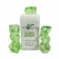 Role 4 Initiative R4I50404-7C Dice with Arch D4 Diffusion, Slime Green - Set of 7
