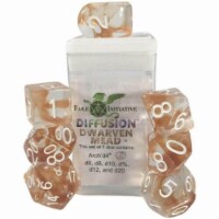 Role 4 Initiative R4I50411-7C Diffusion Dice, Dwarven Mead White - Set of 7