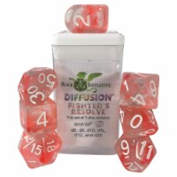 Role 4 Initiative R4I50525-7C Diffusion Dice, Fighters Resolve & White - Set of 7