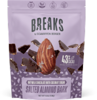 Scharffen Berger Breaks Oat Milk Chocolate With Coconut Sugar Salted Almond Bark Perspective: Main