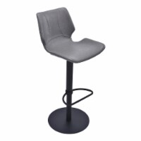 Armen Living Zuma Adjustable Swivel Bar Stool in Vintage Gray