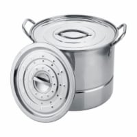 Alpine Cuisine 6.5 Quart Stainless Steel Stock Steamer Cooking Pot Perspective: Main