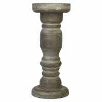 Stratton Home Decor Tall Rustic Candle Holder in Gray