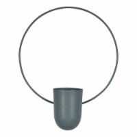 Stratton Home Decor Round Wall Planter in Blue
