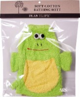 Plantlife Ramie Soft Cotton Bathing Mitt Frog Perspective: Main