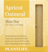 Plantlife Apricot Oatmeal Skin Bar Soap for Face and Body Perspective: Main