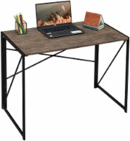 WOHOMO Modern Small Computer Folding Desk For Home Office, Brown, 39