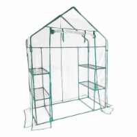 Garden Elements Personal Plastic Outdoor Greenhouse For Seed Starting, Clear Medium
