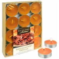 Enticing Aromas™ Sandalwood Vanilla Scented Tea Light Candles - Orange Perspective: Main