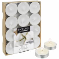 Enticing Aromas Cozy Cotton Scented Tea Light Candles - White Perspective: Main