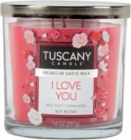 Tuscany Candle I Love You Red Hot Cinnamon Glass Jar Candle Perspective: Main