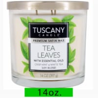 Tuscany Candle™ Tea Leaves Premium Satin Wax Jar Candle Perspective: Main