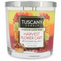 Tuscany Candle Limited Edition Harvest Flower Cart Scented Triple Pour Jar Candle Perspective: Main