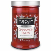 Tuscany Cinnamon Snow Scented Jar Candle - Red Perspective: Main