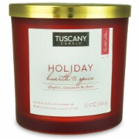 Tuscany Candle Limited Edition Holiday Hearth & Spice Scented Jar Candle Perspective: Main