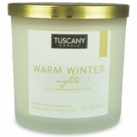 Tuscany Warm Winter Nights Scented Jar Candle - White Perspective: Main