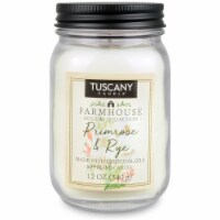 Tuscany Candle Limited Edition Farmhouse Collection Primrose & Rye Jar Candle - White Perspective: Main