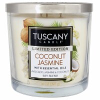 Tuscany Limited Edition Coconut Jasmine Scented Jar Candle - White Perspective: Main
