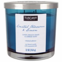 Tuscany Candle Coastal Blossom & Linen Limited Edition Scented Jar Candle Perspective: Main