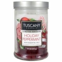 Tuscany Candle™ Limited Edition Holiday Peppermint Scented Triple Pour Jar Candle Perspective: Main