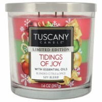 Tuscany Candle™ Limited Edition Tidings of Joy Scented Triple Pour Jar Candle Perspective: Main