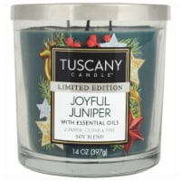 Tuscany Candle™ Limited Edition Joyful Juniper Scented Candle Jar Perspective: Main