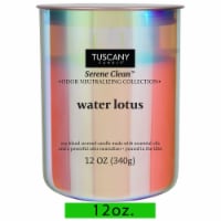 Tuscany Candle™ Serene Clean™ Collection Water Lotus Scented Jar Candle Perspective: Main