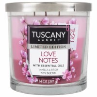 Tuscany Limited Edition Scented Triple Pour Jar Candle - Love Notes Perspective: Main