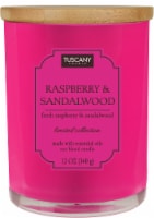 Tuscany Limited Edition Scented Jar Candle - Raspberry & Sandalwood Perspective: Main