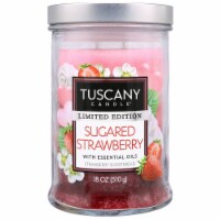 Tuscany Candle Valentine's Day Limited Edition Scented Triple Pour Jar Candle Sugared Strawberry Perspective: Main