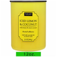 Tuscany Color Splash Collection Scented Jar Candle - Iced Lemon & Coconut Perspective: Main