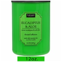 Tuscany Color Splash Collection Scented Jar Candle - Eucalyptus & Aloe Perspective: Main