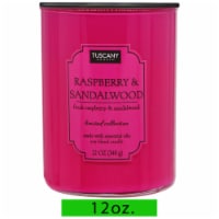 Tuscany Color Splash Collection Scented Jar Candle - Raspberry & Sandalwood Perspective: Main