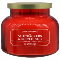 Holly Jolly Candle Limited Edition Nutcrackers & Spiced Nog Jar Candle Perspective: Main