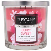 Tuscany Valentines® Limited Edtion Scented Tiriple Pour Jar Candle - Berry Sweet Perspective: Main