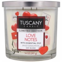 Tuscany Valentines® Limited Edition Love Notes Scented Triple Pour Jar Candle Perspective: Main