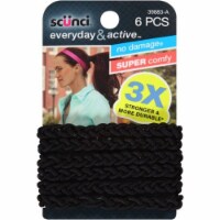 scunci Everyday & Active No Damage Hair Ties, 6 ct Assorted Colors (Pack of 9)