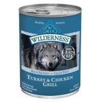 Blue Wilderness Turkey & Chicken Grill 12.5 Oz High Protein Wet Adult Dog Food (Pack of 24)