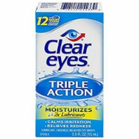 Clear Eyes Triple Action Relief Eye Drops 0.50 oz (Pack of 2)