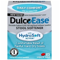 DulcoEase Stool Softener with HydroSoft Action, 25 Liquid Gels (Pack of 2)