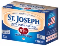 St. Joseph Low Dose Aspirin-- 81 mg - 120 Tablets (Pack of 12)