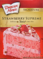 Duncan Hines Signature Strawberry Supreme Cake Mix Perspective: Main