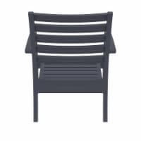 Siesta ISP004-DGR-CNA Artemis XL Outdoor Club Chair with Sunbrella Natural Cushion - Dark Gra
