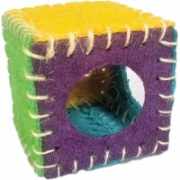 A&E Cage 644161 Nibblers Loofah Cube for Small Animal Toy - Small