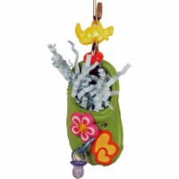 A&E Cage 001439 Happy Beaks Croc-fetti Toy, Multicolor