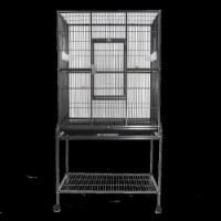A&E Cage 13120 Black 31 x 20 in. Flight Cage & Removable Stand with Bottom Shelf, Black
